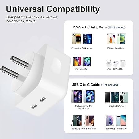Original 35W Power Adapter Charger Dual Port Fast Charging