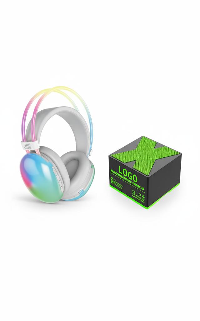 HEADPHONE WITH RGB LIGHT AND X-1 MINI SPEAKER (2IN1 COMBO)
