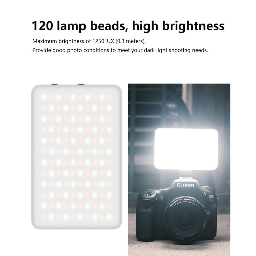 RGB Portable Camera And Mobile Light Dimmable Panel Lamp | Full Color 2700-6500k 6.5W for Smart Phone Photography Video Led Light 1800 mAh for Zoom Calls/Live Stream/Selfies/Makeup/Vlogging