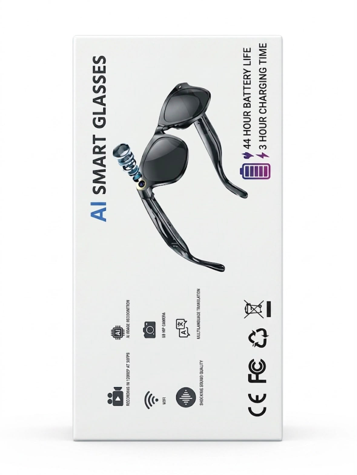 AI Smart Camera  sunglasses combine fashionable UV-protective frames