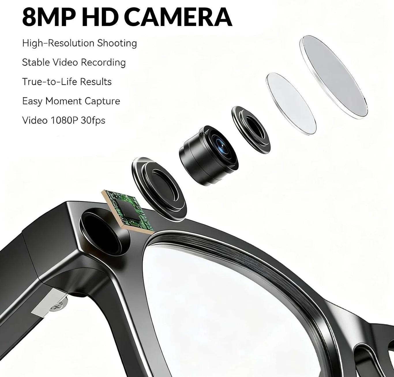 AI Smart Camera  sunglasses combine fashionable UV-protective frames