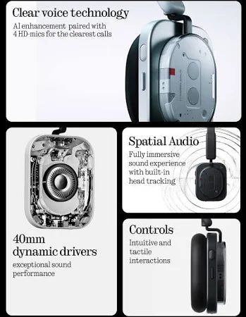 Headphone (1) 42dB ANC|Dual Device|Hi-Res+LDAC|40mm Driver| Crystal Clear Sound